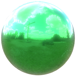 Metallic smooth sphere showing light probe exposure adjustment