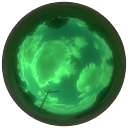 Metallic smooth sphere showing light probe orientation