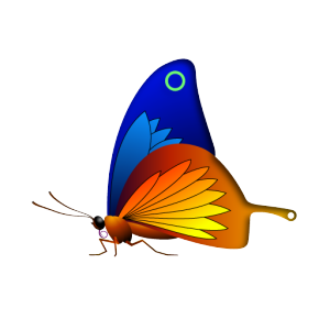 Butterfly with inner shadow effect