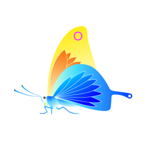 Butterfly with level adjustment applied
