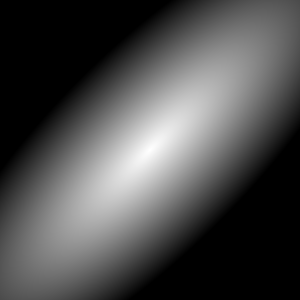 Elliptical gradient at angle 45