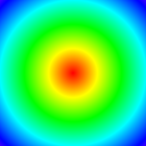 Rainbow radial gradient