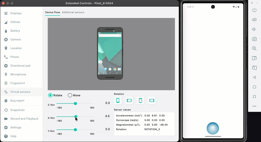 Running the application on an Android device
