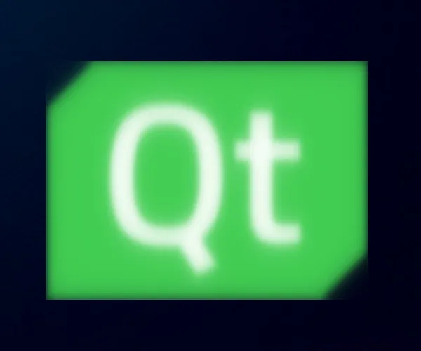Qt logo with blur effect applied