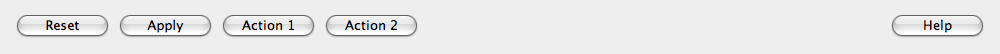Several buttons using the horizontal modeless style on macOS