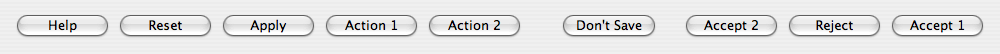 Several buttons using the MacLayout horizontal layout