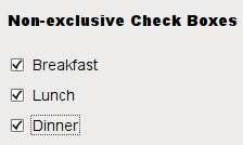 Check box group that allows multiple options checked