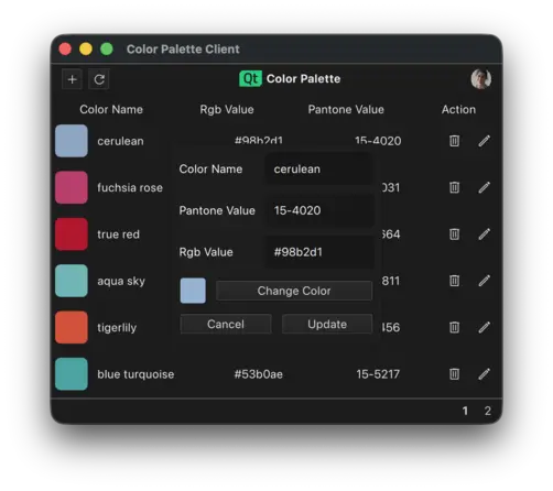 A GUI for editing a color