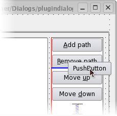 Screenshot showing how to move widgets in a layout with drag and drop