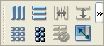 Screenshot showing buttons to change the layout type