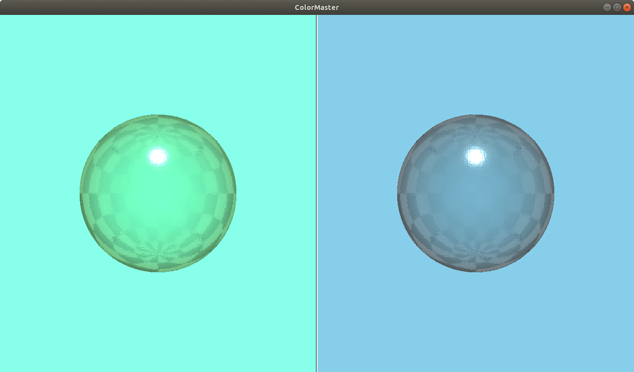 Scene comparison showing color master effect