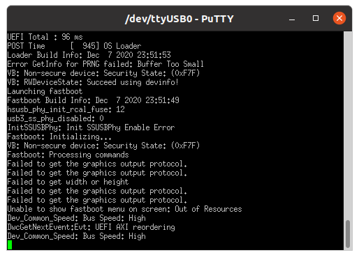 Fastboot terminal.
