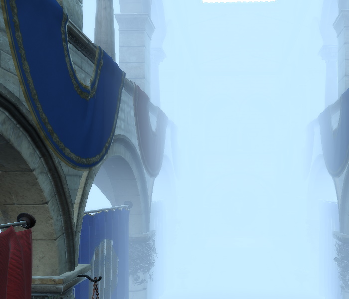 Scene with fog density of 95 percent