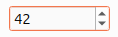 Spin box widget displaying an integer