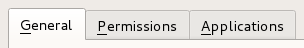 Tab bar with three tabs