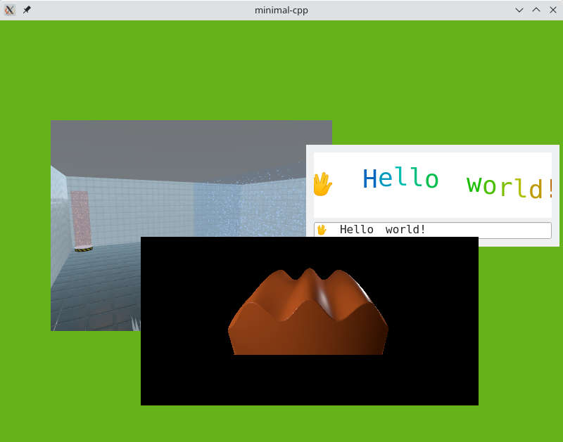 Compositor window with multiple client surfaces