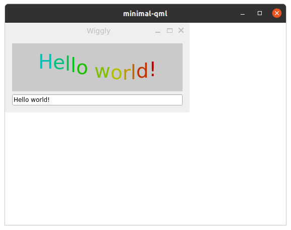 Minimal QML compositor with client window