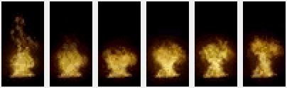 Screenshot showing how creating an animation with QMovie looks by separating the animation into individual images
