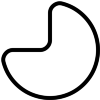 Ellipse with a pie slice cut out