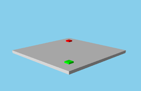 Perspective camera view of plate