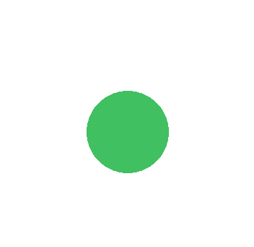 Green circle with white background
