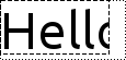 Text with bounding rectangles