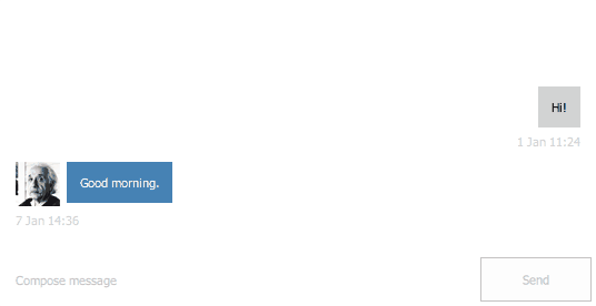 Composing and sending messages with SQL model integration