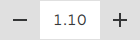 Spin box displaying decimal values