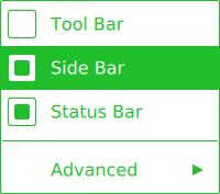Custom styled menu