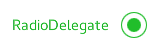 Custom styled radio delegate in list