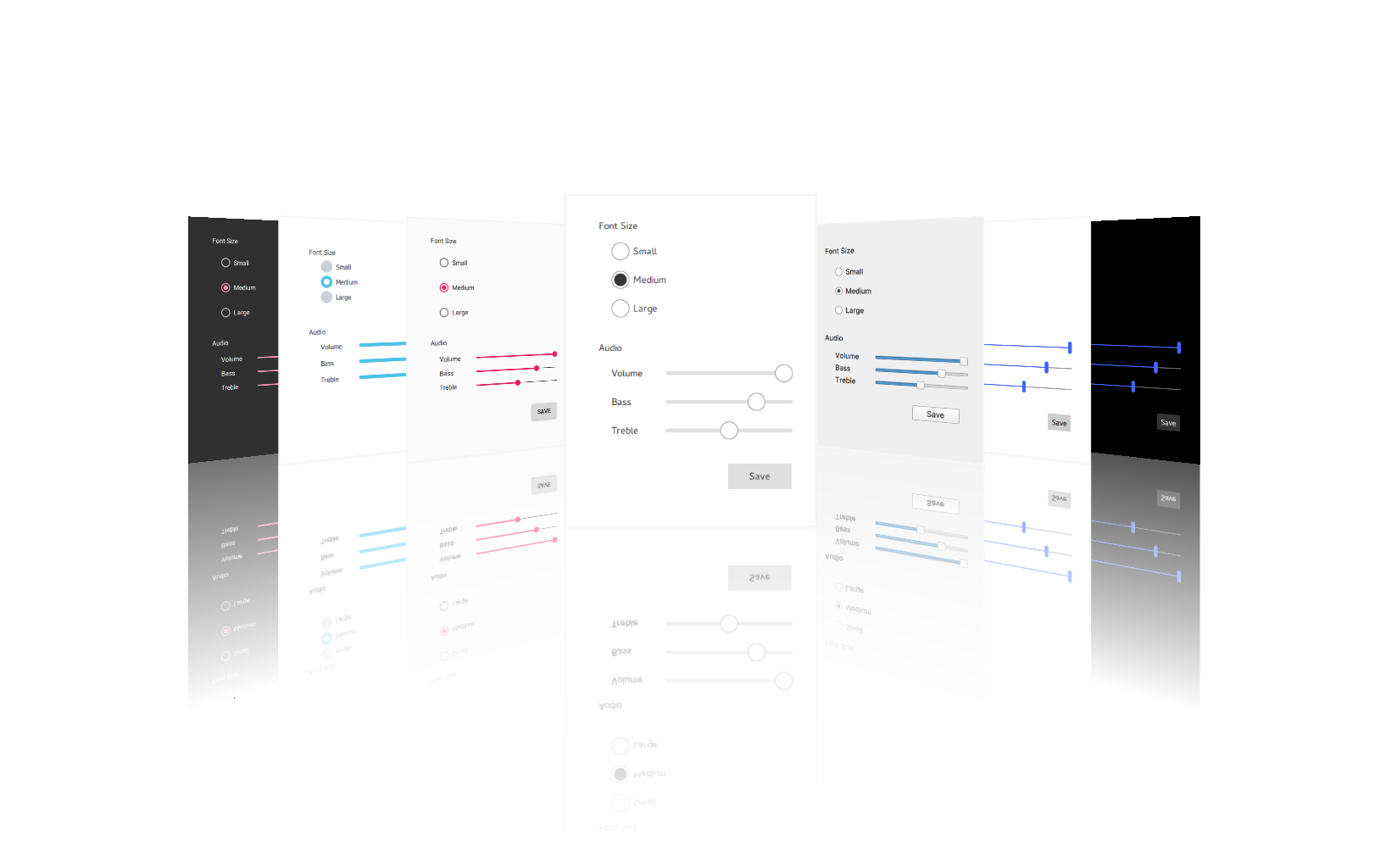 Gallery of controls in Basic style