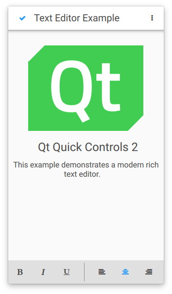 Text editor interface for touch devices with formatting toolbar