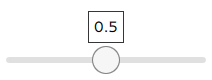 Tooltip attached to slider showing current value