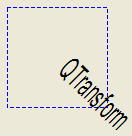 Text scaled, rotated, and translated