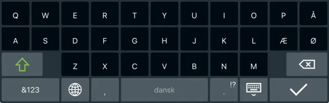 Screenshot of the Danish Layout