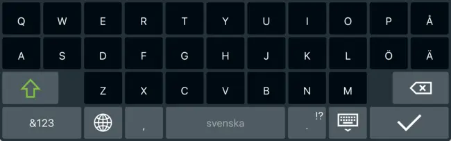 Screenshot of the Swedish Layout
