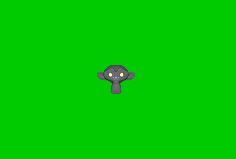 3D object with green background