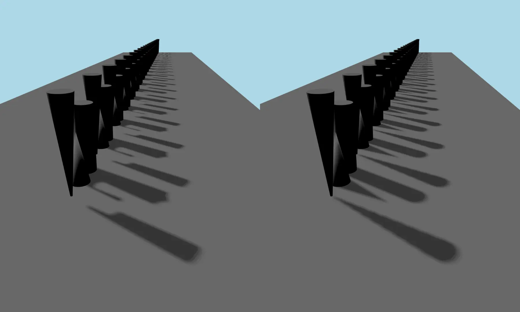 Comparison of low and high resolution shadow maps