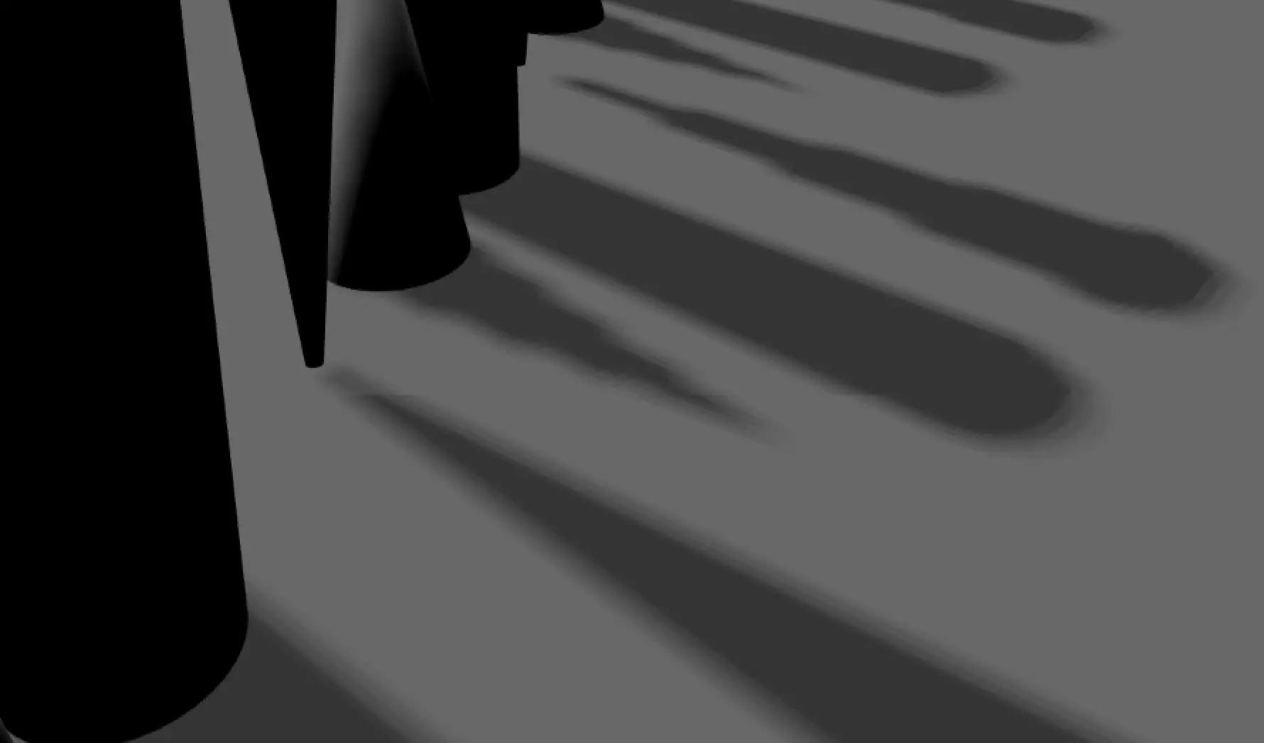 Scene showing shadow seam artifacts between cascades