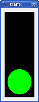 Traffic light with green light illuminated