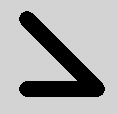 Black angled line with rounded corner