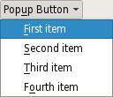 Screenshot of a Fusion style push button with popup menu.