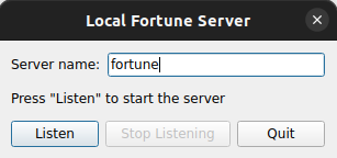 Screenshot of the Local Fortune Server example