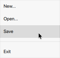 Menu separator dividing menu items