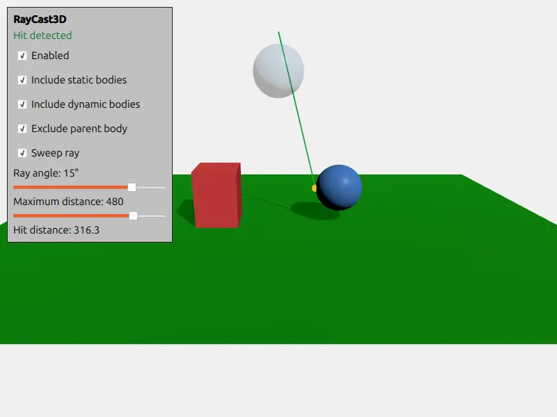 Raycaster intersecting physics bodies