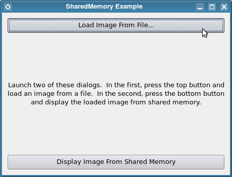 Screenshot of the Shared Memory example