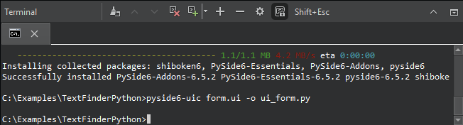 {Creating Python code in Terminal}