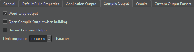 {Compile Output tab in Preferences}