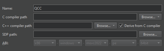 {Adding a QCC compiler}