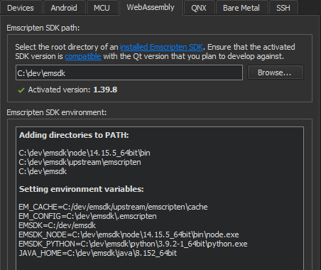 {Qt for WebAssembly device preferences}